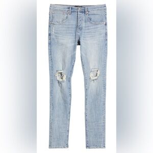 Purple Brand Men’s Distressed Skinny Jeans Designer Streetwear Denim